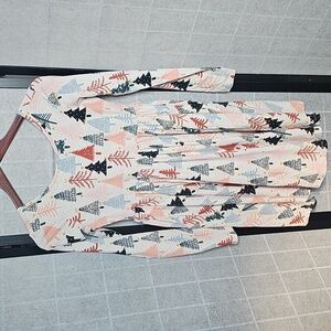 Hanna Andersson Christmas Tree Dress Size 12Y Multicolor